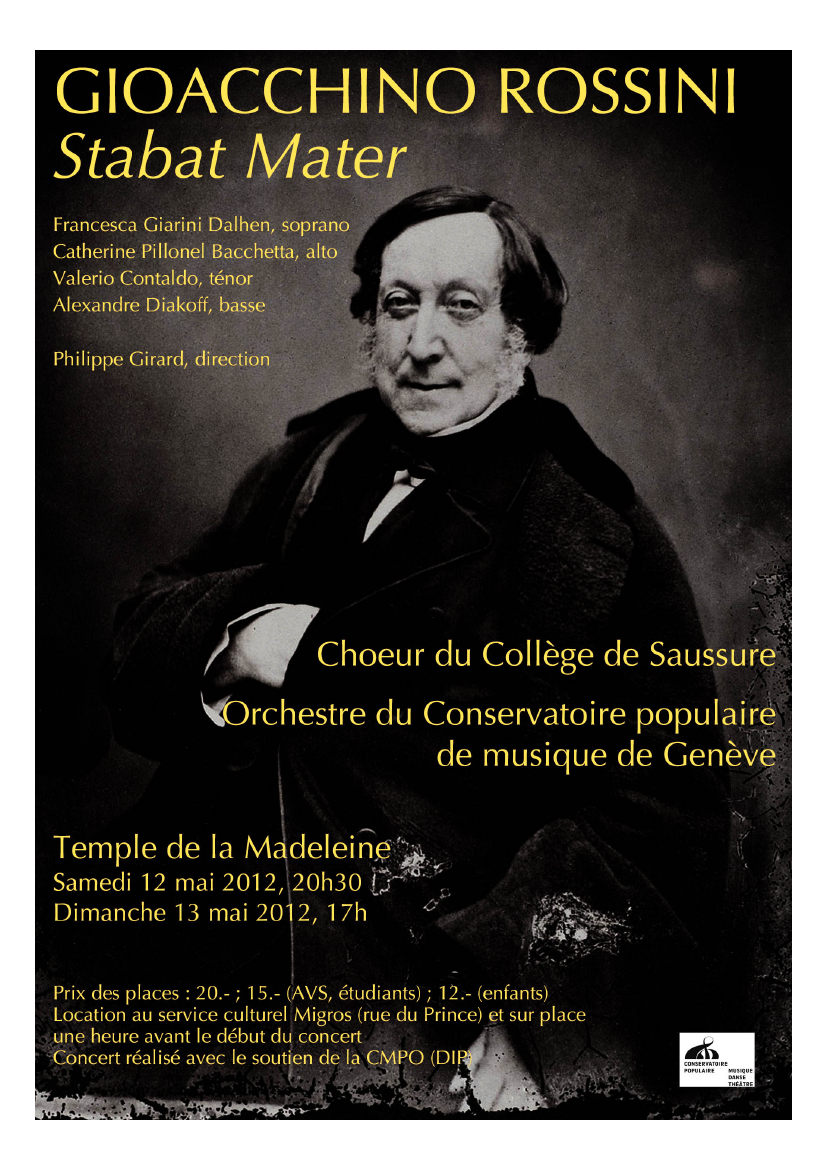Concert du choeur : Rossini Stabat Mater, mai 2012